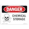 Signmission Safety Sign, OSHA Danger, 12" Height, Chemical Storage, Landscape, D-1218-L-1723 OS-DS-D-1218-L-1723 - alternate 1